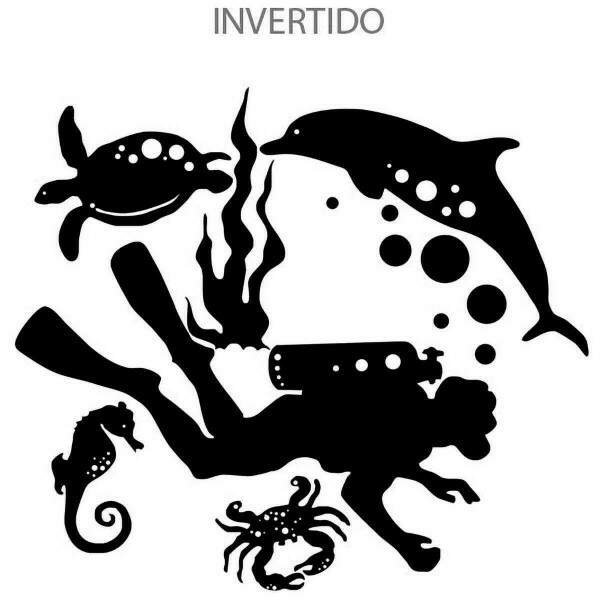 Adesivo para Box Banheiro Mergulhador