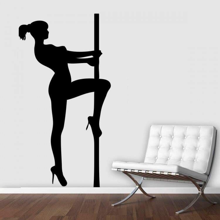 Adesivo de Parede Mulher Pole Dance