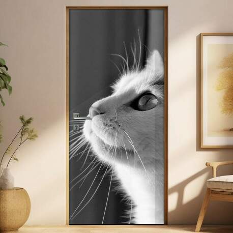 Adesivo Para Porta Animais Gato Fazendo Pose
