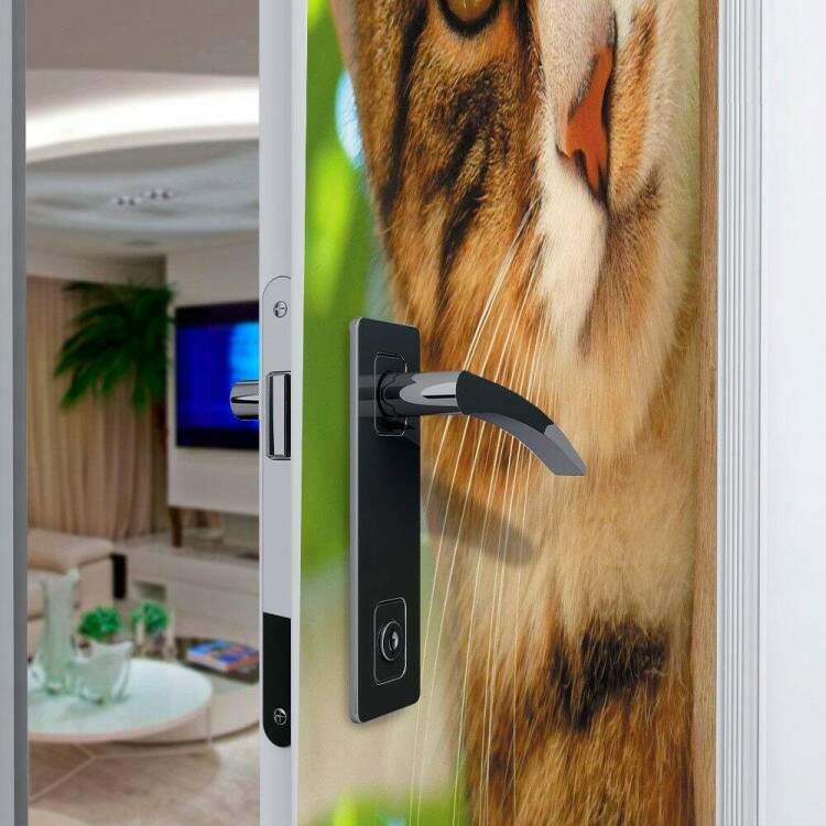Adesivo Para Porta Animais Gato Na rvore