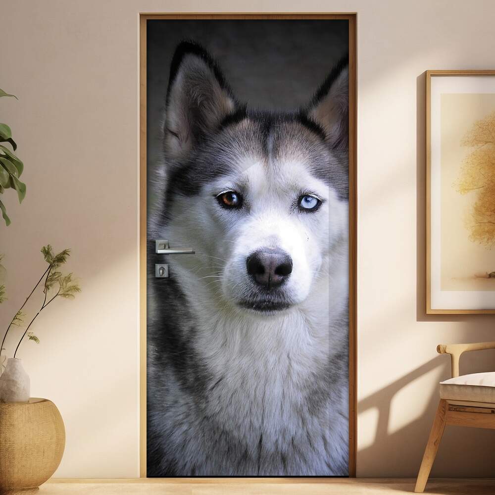 Adesivo Para Porta Animais Lobo 02