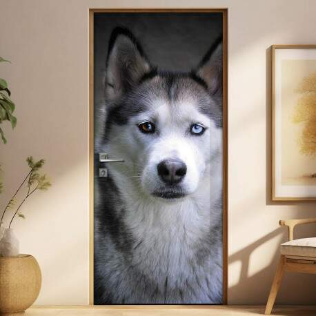 Adesivo Para Porta Animais Lobo 02