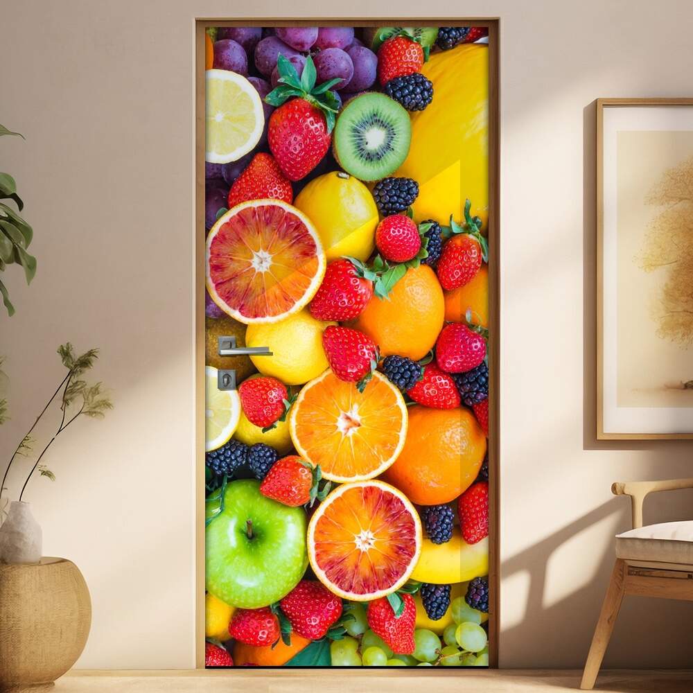 Adesivo Para Porta De Cozinha Frutas