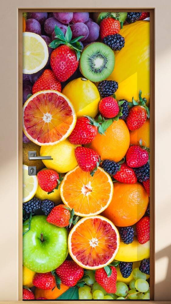 Adesivo Para Porta De Cozinha Frutas