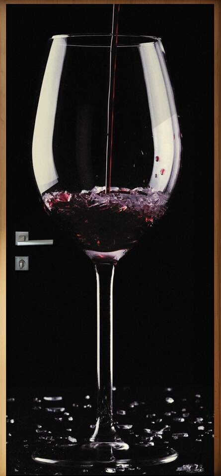 Adesivo Para Porta De Cozinha Taa De Vinho