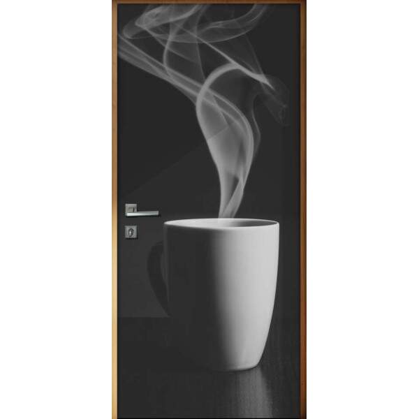 Adesivo Para Porta De Cozinha Xcara De Caf