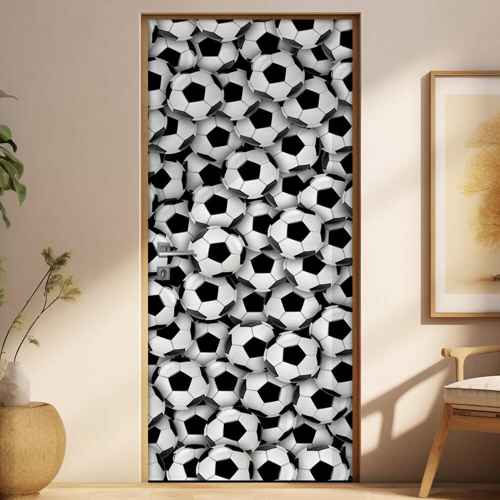Adesivo para Porta Esportes Bolas de Futebol
