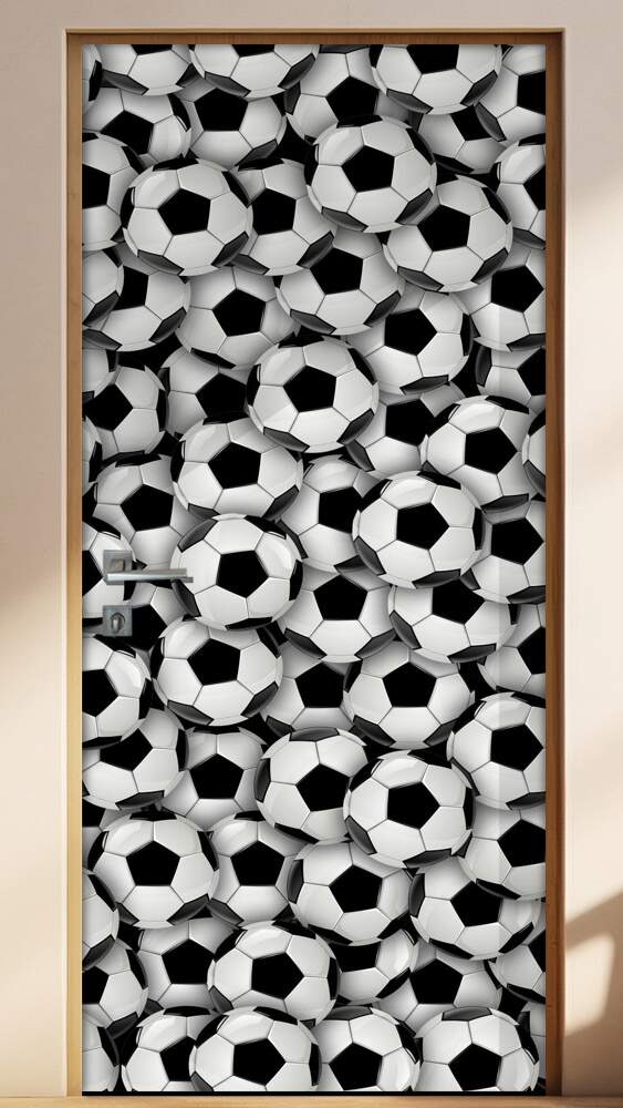 Adesivo para Porta Esportes Bolas de Futebol