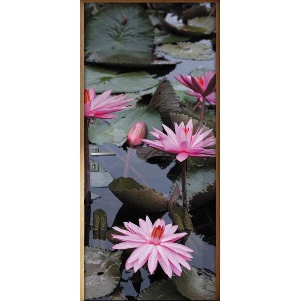 Adesivo para Porta Florais Flor de Ltus 03