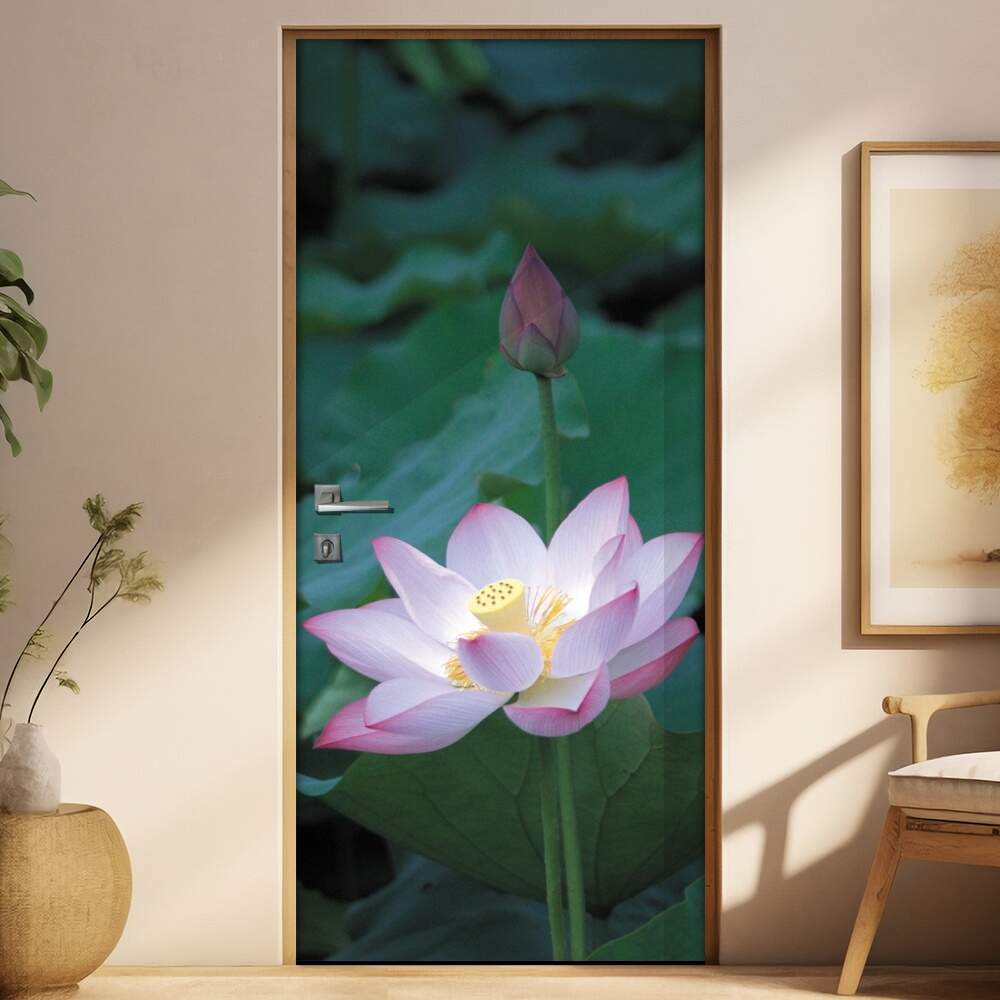 Adesivo para Porta Florais Flor de Ltus 04