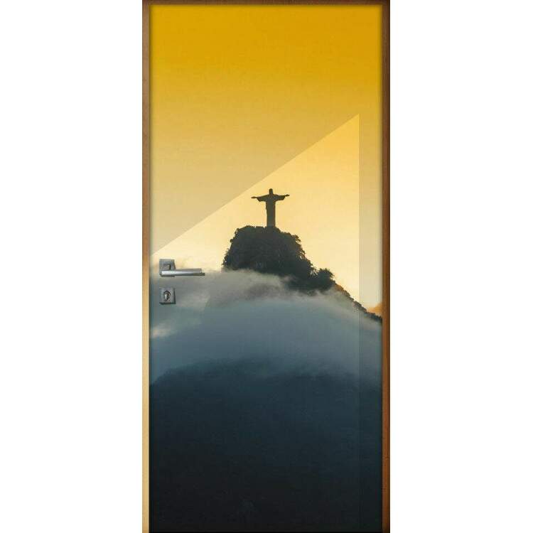 Adesivo Para Porta Cristo Redentor Rio De Janeiro