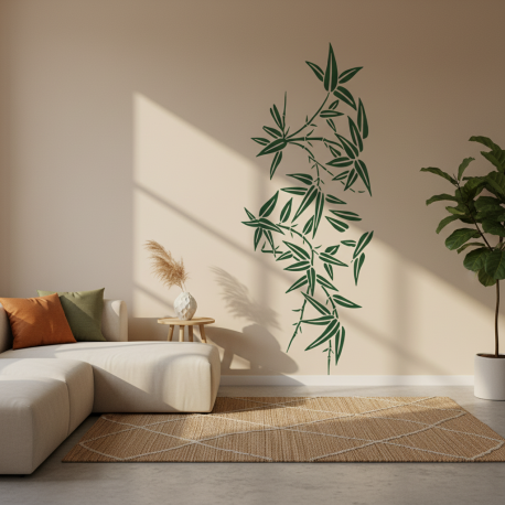 Adesivo de Parede Floral Bambu