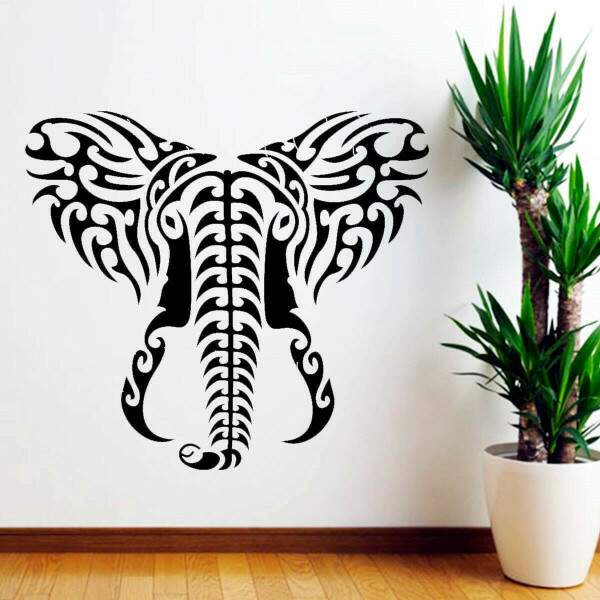 Adesivo de Parede Animais Elefante Tribal