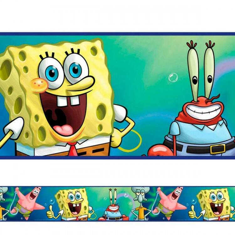 Adesivo decorativo faixa Bob esponja