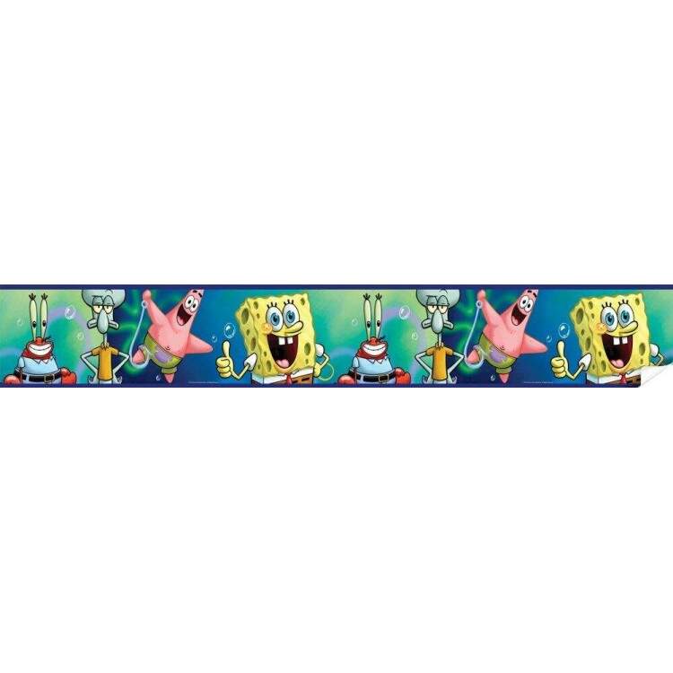 Adesivo decorativo faixa Bob esponja