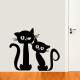 Adesivo de Parede Animais Casal de Gatos