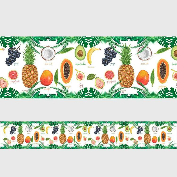 Faixa Decorativa para Cozinha Frutas Tropicais