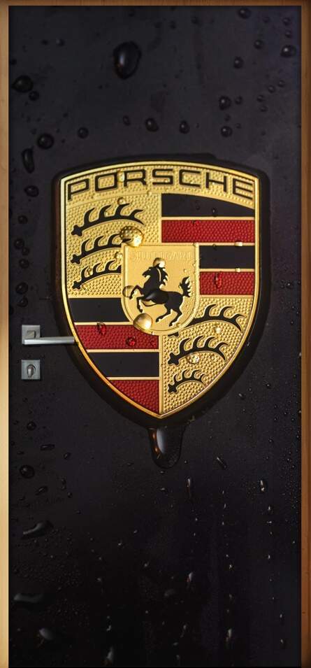 Adesivo Para Porta Carro Porshe Logo 2