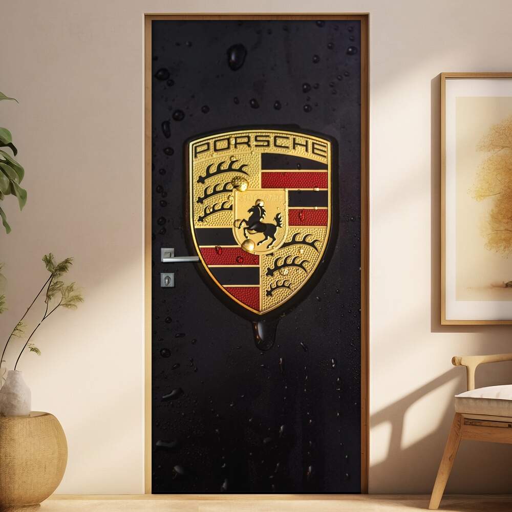Adesivo Para Porta Carro Porshe Logo 2
