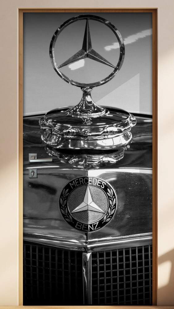 Adesivo Para Porta Carro Antigo Mercedes Logo