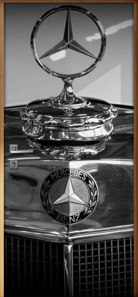Adesivo Para Porta Carro Antigo Mercedes Logo
