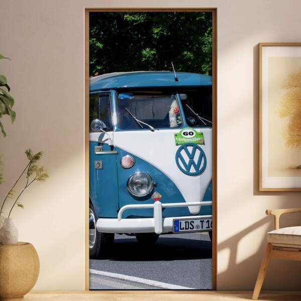 Adesivo Para Porta Carro Antigo Volkswagen Kombi 2