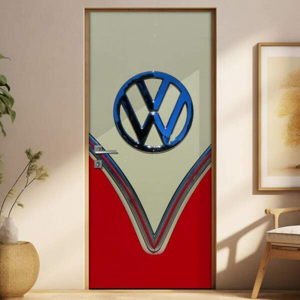 Adesivo Para Porta Carro Antigo Volkswagen Kombi 5