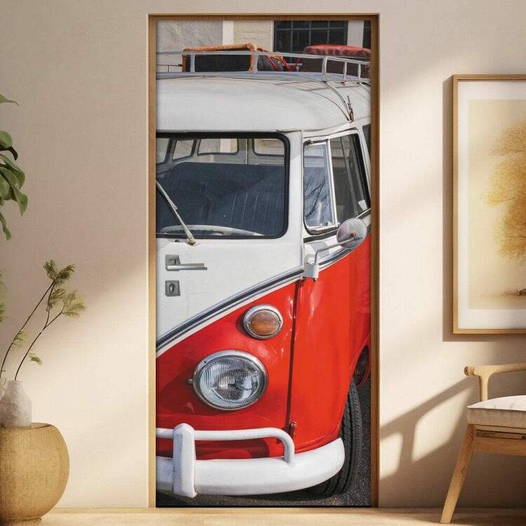 Adesivo Para Porta Carro Antigo Volkswagen Kombi 7