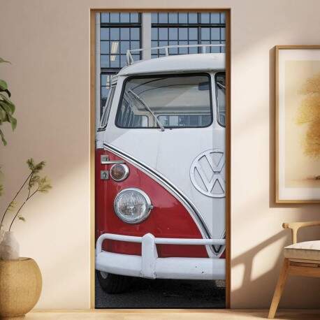 Adesivo Para Porta Carro Antigo Volkswagen Kombi 8