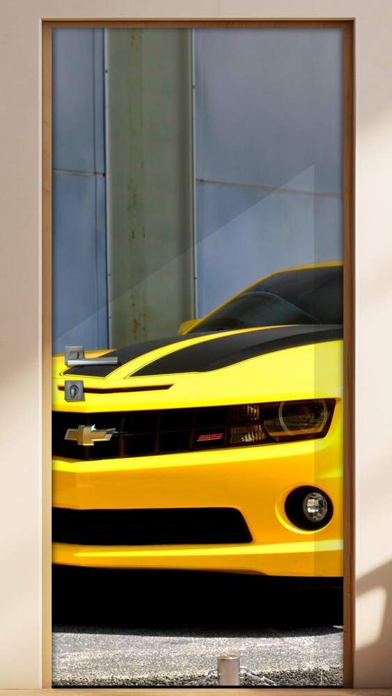 Adesivo Para Porta Carro Camaro Amarelo