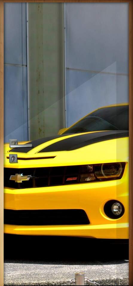 Adesivo Para Porta Carro Camaro Amarelo