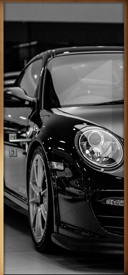 Adesivo Para Porta Carro Porsche Preto