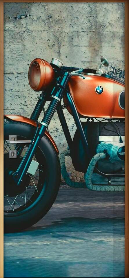 Adesivo para Porta Moto BMW Retro