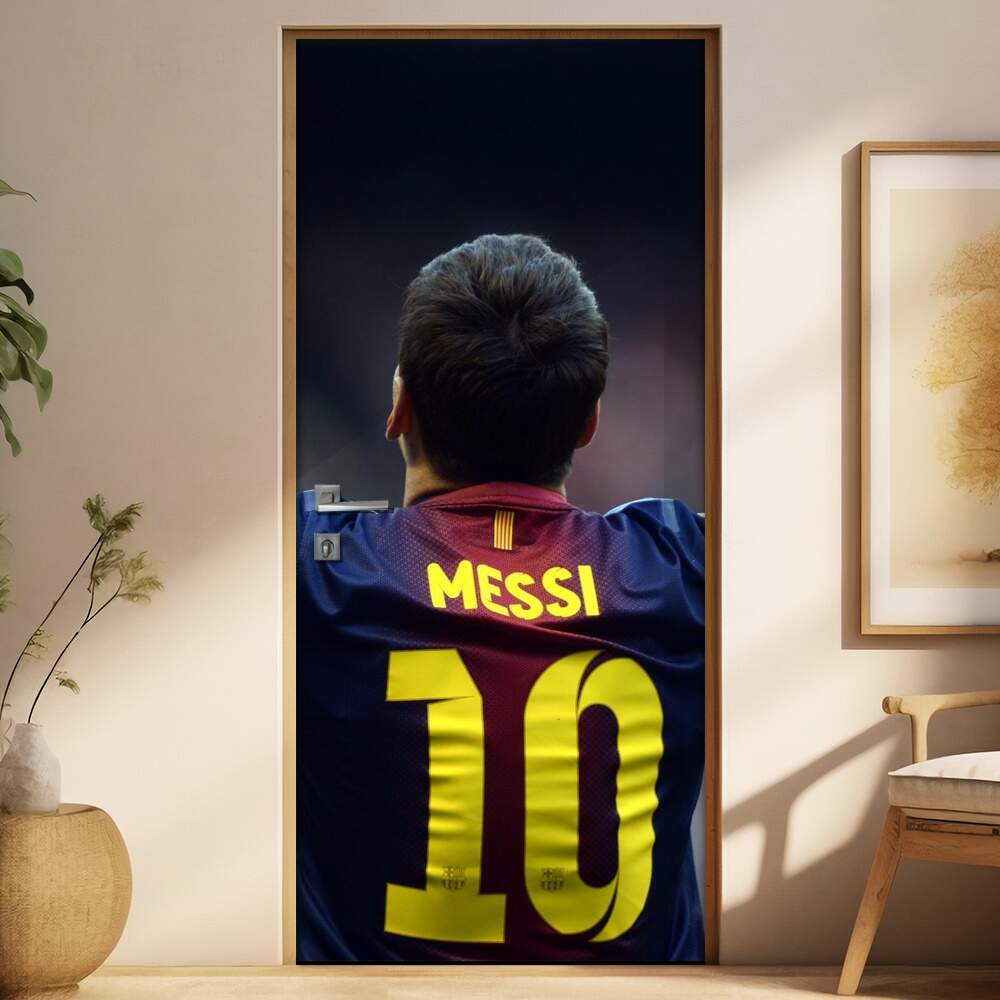 Adesivo para Porta Futebol Barcelona Lionel Messi