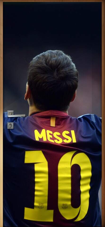 Adesivo para Porta Futebol Barcelona Lionel Messi
