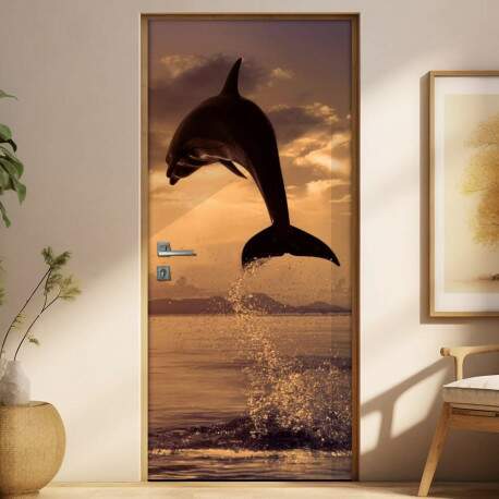 Adesivo Para Porta Animais Golfinho 2 Mod. 15