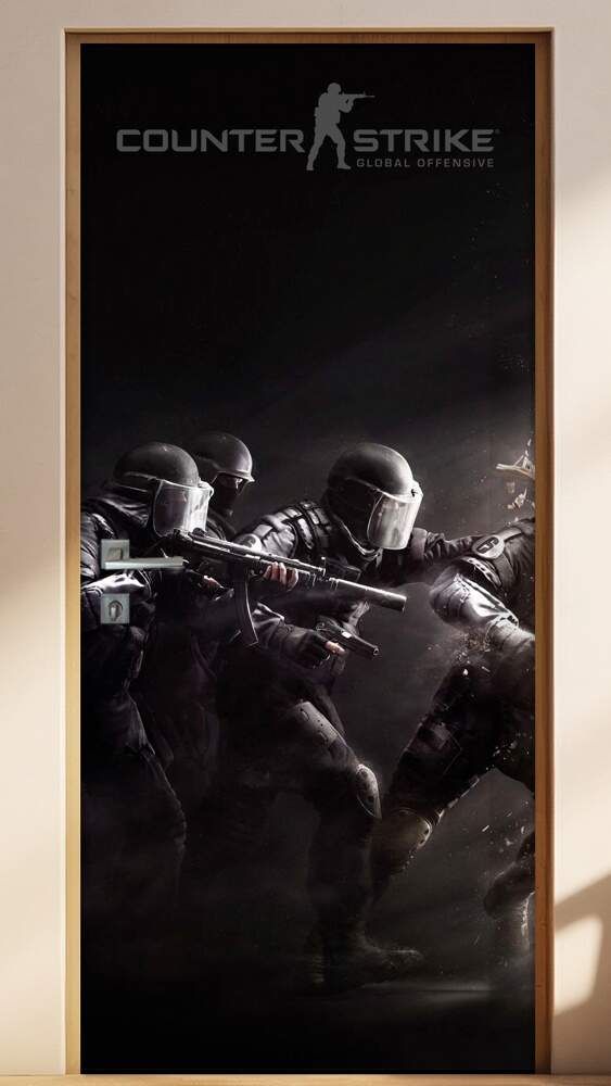 Adesivo Para Porta Counter Strike