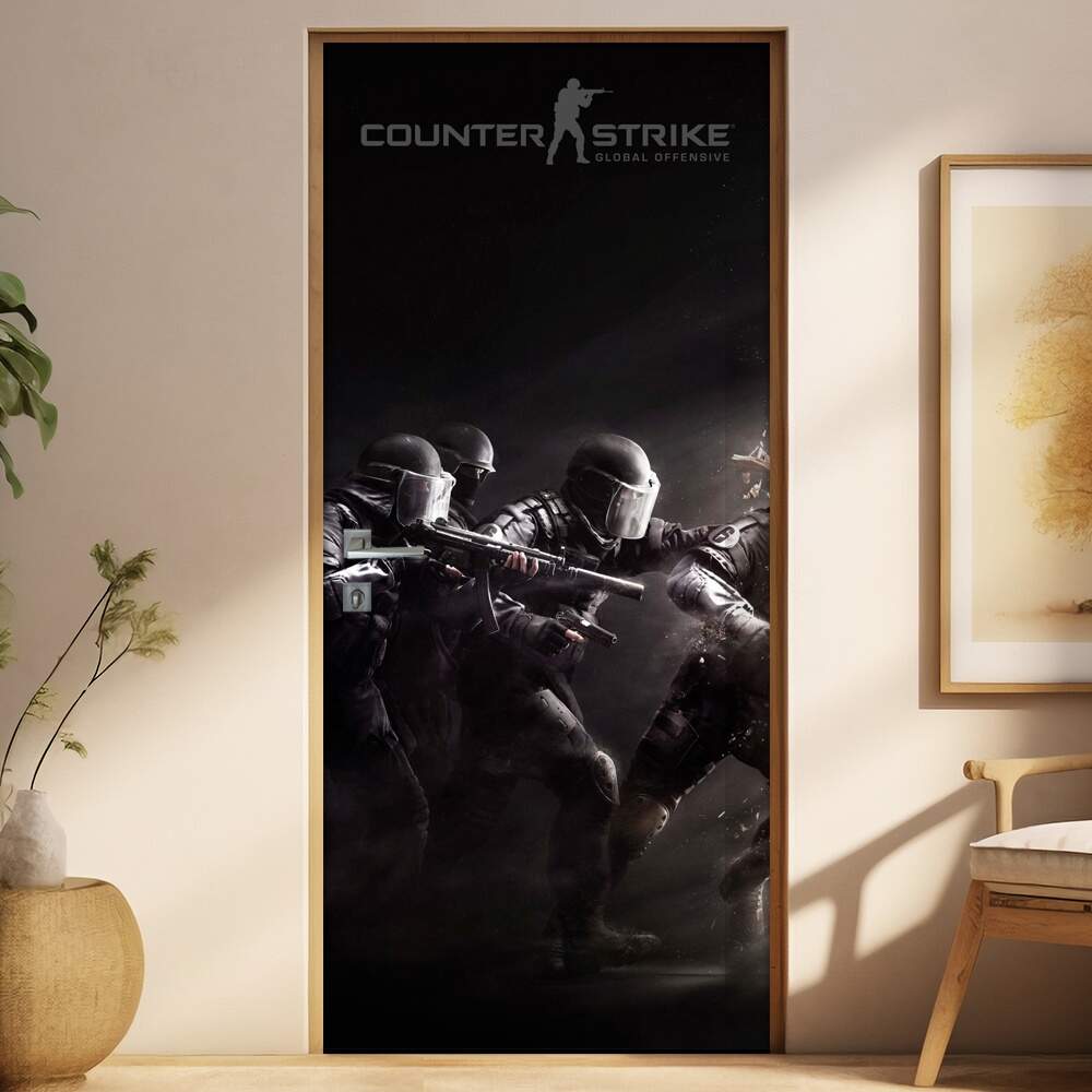 Adesivo Para Porta Counter Strike
