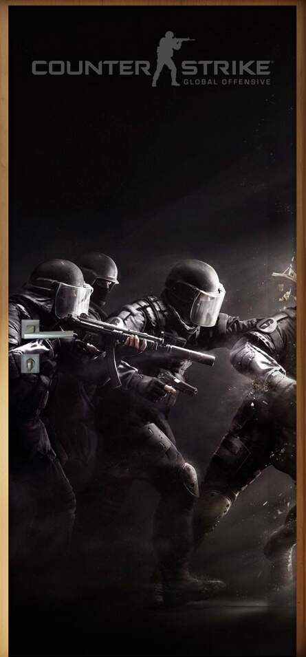 Adesivo Para Porta Counter Strike