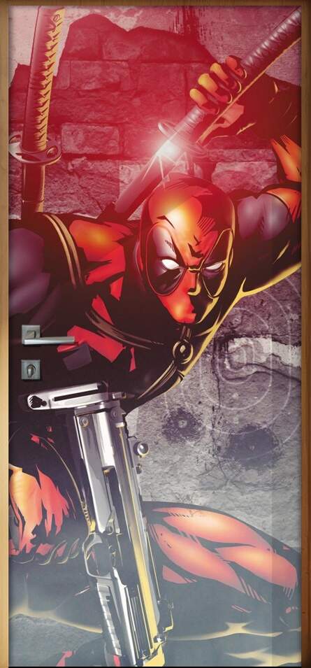 Adesivo Para Porta Deadpool 3