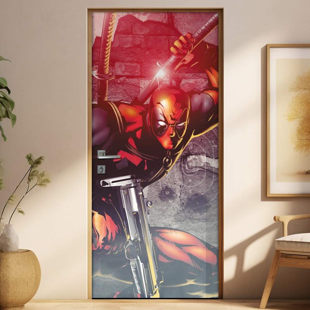 Adesivo Para Porta Deadpool 3