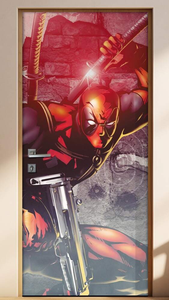 Adesivo Para Porta Deadpool 3