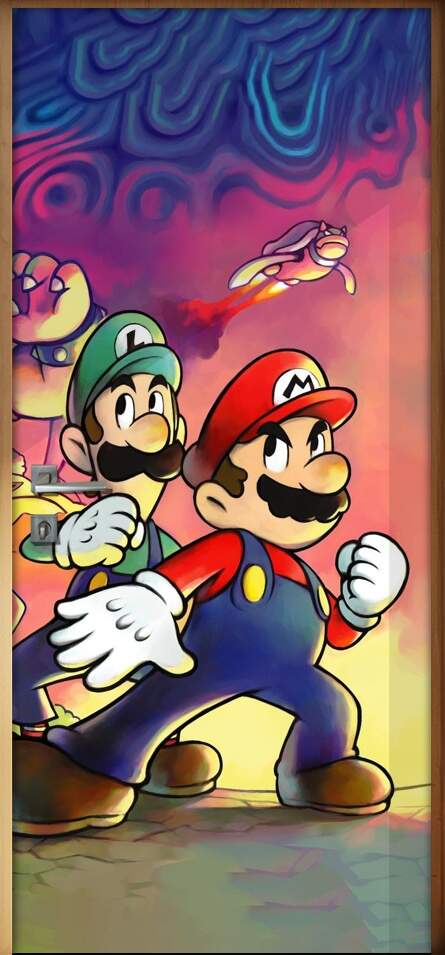 Adesivo para Porta Super Mario e Luigi