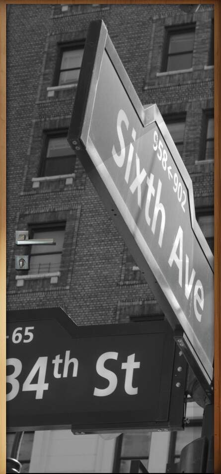 Adesivo Para Porta Cidade De Nova York Placas