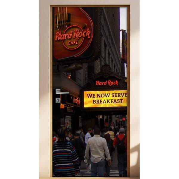Adesivo para Porta Hard Rock Coffee
