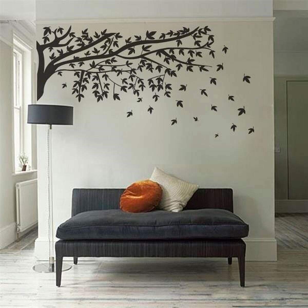 Adesivo de Parede Floral Folhas Caindo