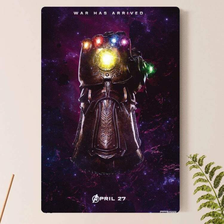 Placa Decorativa Vingadores Manopla do Infinito