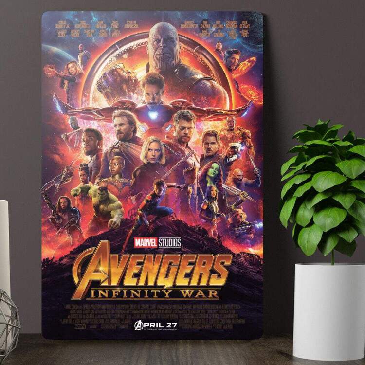 Placa Decorativa Vingadores Guerra Infinita 3