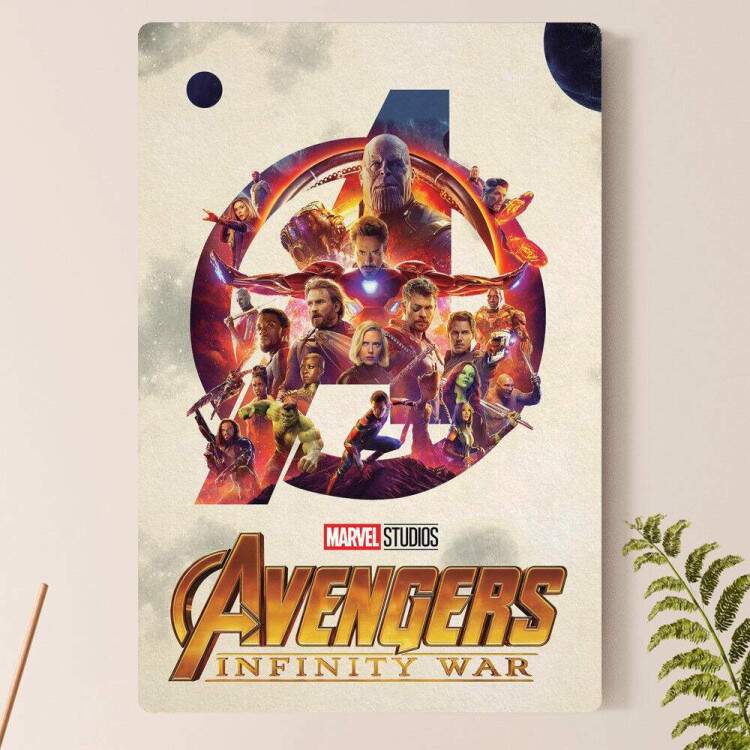 Placa Decorativa Vingadores Guerra Infinita 10