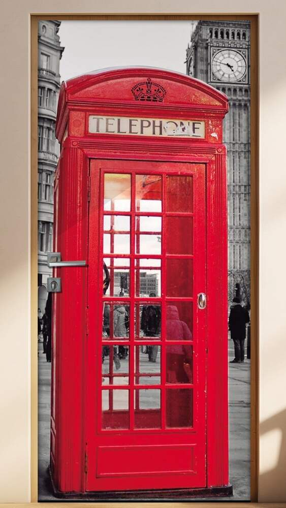 Adesivo Para Porta Cabine Telef�nica Vermelha